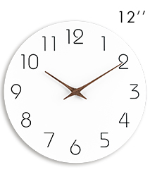 Mosewa 12 Inch Silent Wall Clocks (White)