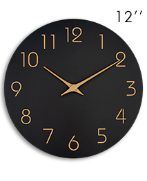 Mosewa 12 Inch Wall Clock （Black ）