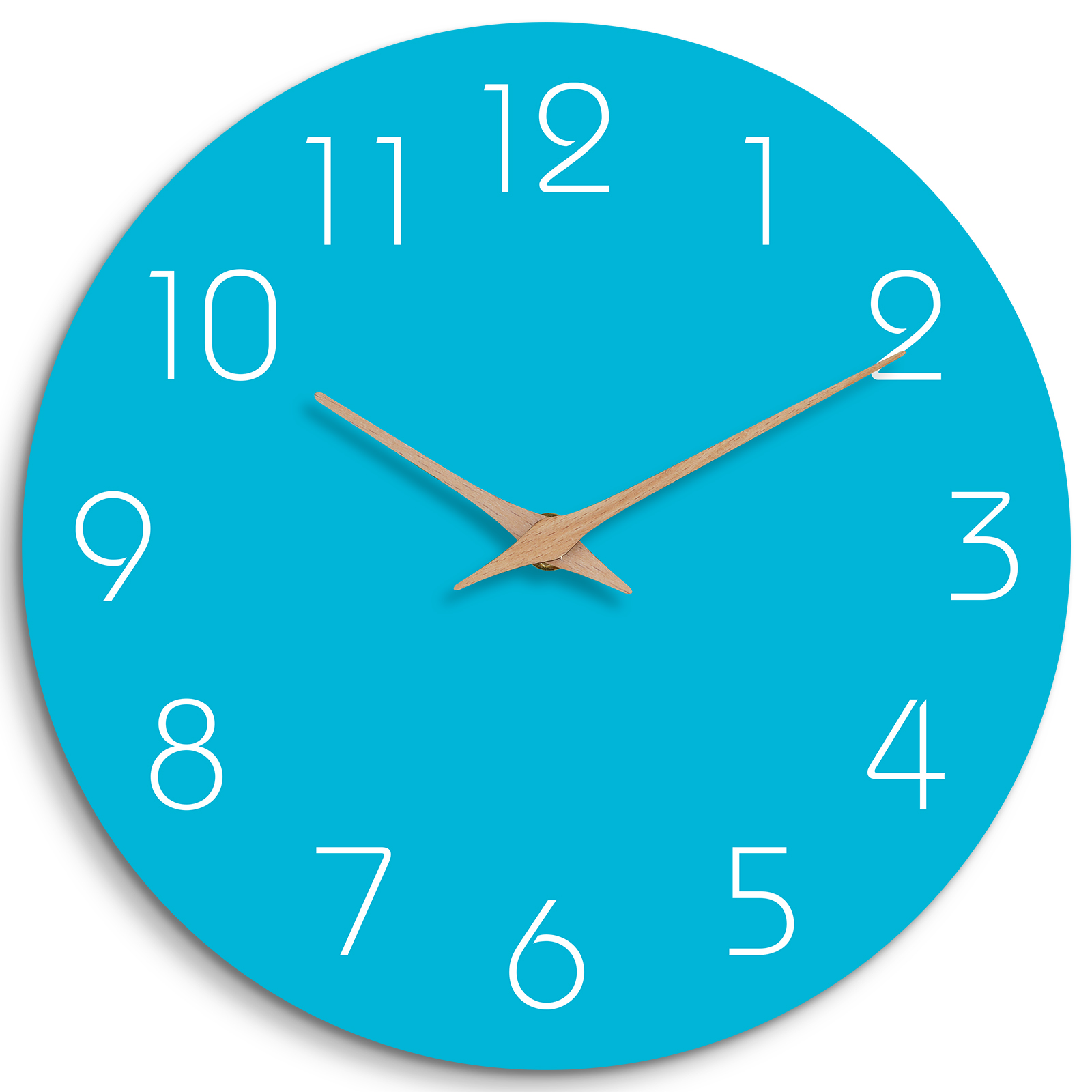 Mosewa 10 Inch Silent Wall Clock （Aqua）